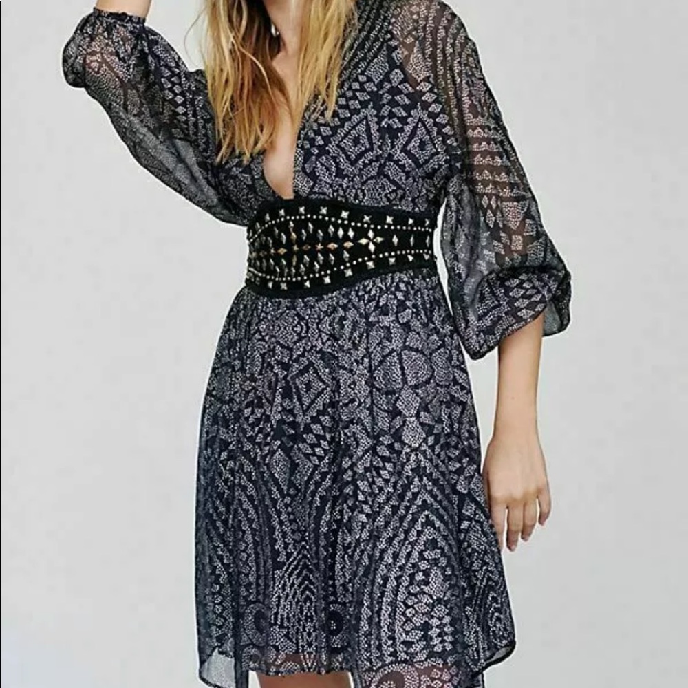 Free people moonbelt mini dress size 2